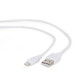 Gembird USB data sync and charging lightning cable, 2m, white CC-USB2-AMLM-2M-W