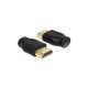 DELOCK Átalakító HDMI-micro D male to HDMI A male