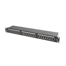 Lanberg Patch Panel 24 port 1U, cat. 6, shielded, black PPS6-1024-B