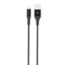 KABEL Silicon Power LK30AB - microUSB, 1m, 2.4A QC, Metal, Fekete