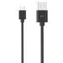 Silicon Power kábel, microUSB - USB, Boost Link LK30, 1M, 2.4A, fekete SP1M0ASYLK10AB1K