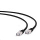 Gembird FTP LSZH kat.6A RJ45 patch kábel, 3m, black PP6A-LSZHCU-BK-3M