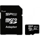 64GB SD XC Micro memória kártya Silicon Power UHS-1 Elite + adapter /SP064GBSTXBU1V10-SP/