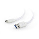 Gembird USB 3.0 AM to Type-C cable (AM/CM), 0.1m, white CCP-USB3-AMCM-W-0.1M