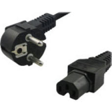 LOGILINK - Power cord, safety plug 90° to IEC C15 female, 2m, black CP105