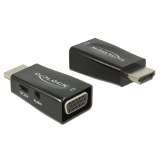 DELOCK Átalakító HDMI-A male to VGA female audió funkcióval 65901