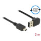 Delock Kábel EASY-USB 2.0-s A típusú csatlakozódugó, ívelt felfelé / lefelé  USB 2.0-s Mini-B-típus 83544