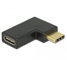 Delock Adapter USB 10 Gbps (USB 3.1 Gen 2) USB Type-C csatlakozó  csatlakozó ívelt bal / jobb 65915