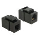 Delock Keystone Module RJ12 female  RJ12 female Cat.3 black 86390