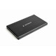 Gembird HDD/SSD enclosure for 2.5'' SATA - USB 3.0, brushed aluminium, Black EE2-U3S-3