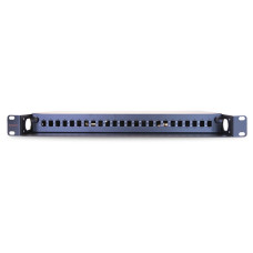 NIKOMAX Optikai patch panel LC duplex SM/MM,48 portos ÜRES, kihúzható tálcával, fekete NMF-RP48LC-CS-1U-BK