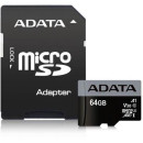 ADATA Memóriakártya MicroSDXC 64GB + Adapter UHS-I CL10 (100/75) AUSDX64GUI3V30SA1-RA1