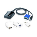 ATEN CV211CP Laptop USB KVM Console Crash Cart Adapter IT Kit CV211CP-AT