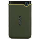 Transcend Slim StoreJet 2.5'' 25M3, 2 TB, Portable HDD, Military green TS2TSJ25M3G