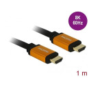 Delock Cable HDMI M/M V2.1 1m 8K 60HZ Black 85727