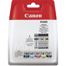 Canon Tinta PGI-580, CLI-581 PBKBKCMY Eredeti Fekete, Fénykép fekete, Cián, Bíbor, Sárga 2078C005