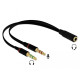 DELOCK Átalakító Headset Stereo jack 1x 3.5mm 4 pin female to 2x 3.5mm 3 pin male 65967