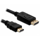 DELOCK kábel Displayport male to HDMI male, 1m