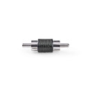 Nedis RCA - RCA Monó audió adapter (RCA apa - RCA apa) Fekete - 10 db CAGP24949BK