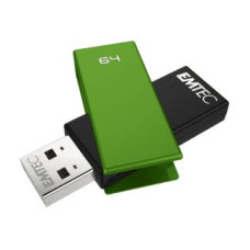 EMTEC Pendrive, 64GB, USB 2.0, EMTEC "C350 Brick", zöld ECMMD64GC352