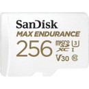 256GB microSDXC memória kártya Sandisk Max Endurance CL10 U3 V30 + adapter (186475 / SDSQQVR-256G-GN6IA)