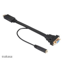 Akasa VGA > HDMI > audio kábellel- AK-CBHD23-20BK AK-CBHD23-20BK