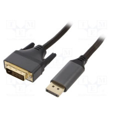 Gembird CC-DPM-DVIM-4K-6 DisplayPort to DVI-D (Dual Link) (24+1) Premium Series adapter cable 1,8m Black CC-DPM-DVIM-4K-6