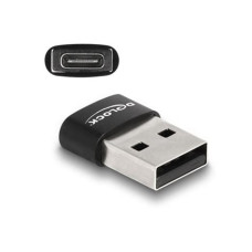 DELOCK Átalakító USB 2.0 Type-A male to USB Type-C female, fekete 60002