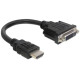 Delock DeLOCK DVI M - HDMI F Adapter Fekete 68482