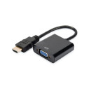 DeLOCK HDMI M - D-Sub(15) F Adapterkábel 0.15m - Fekete 65587