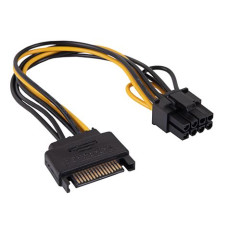 SATA tápkábel->PCI-Express 6+2pin átalakító Akyga AK-CA-80 AK-CA-80